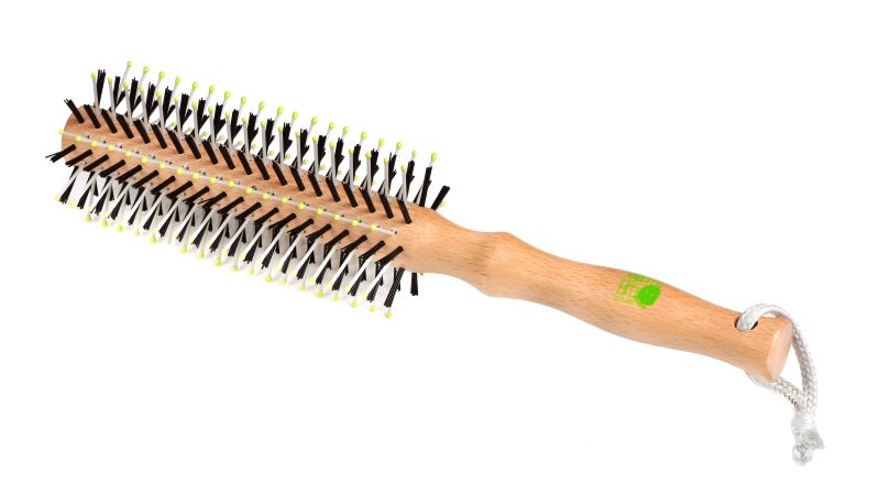 Round Hair Brush (Rubber Wood)